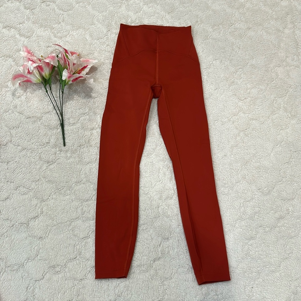 Lululemon Rust Mid-High Waisted Leggings